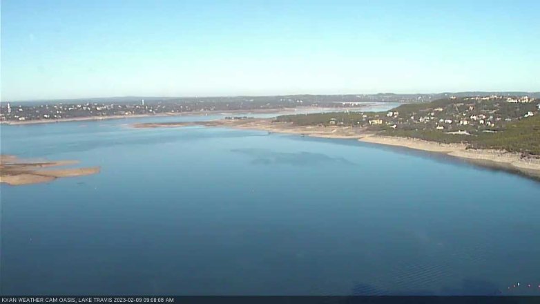 Lake Travis webcam, February 9, 2023 9:00 AM CT