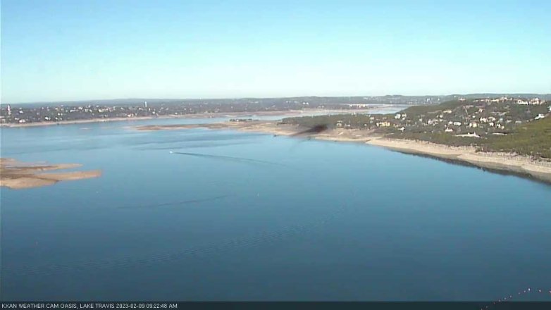 Lake Travis webcam, February 9, 2023 9:25 AM CT