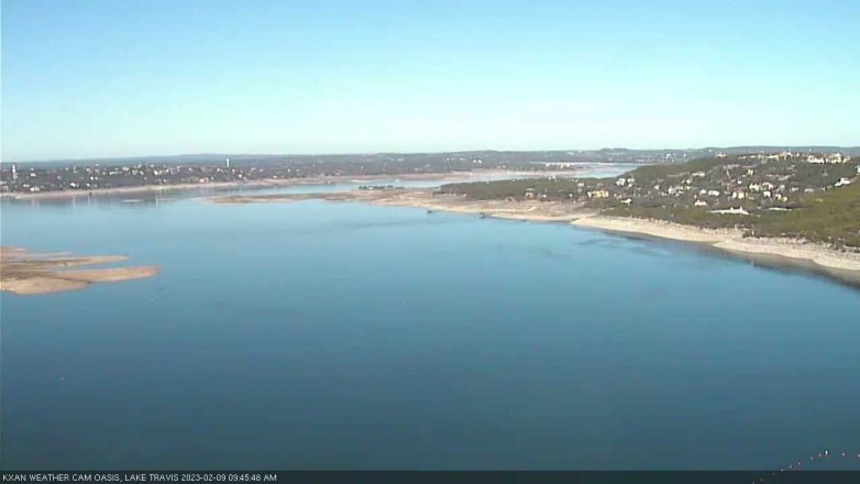 Lake Travis webcam, February 9, 2023 9:45 AM CT