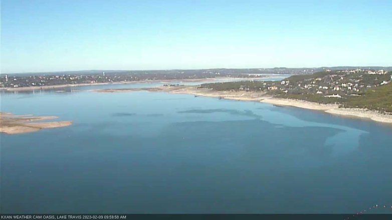 Lake Travis webcam, February 9, 2023 10:00 AM CT