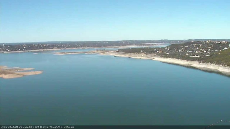 Lake Travis webcam, February 9, 2023 11:45 AM CT
