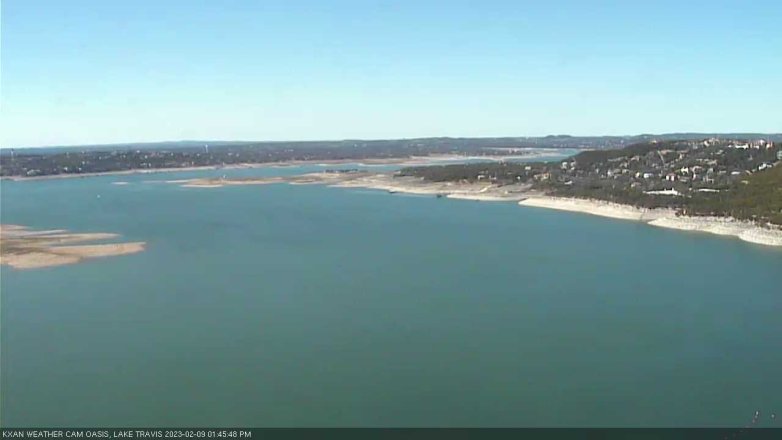Lake Travis webcam, February 9, 2023 1:45 PM CT