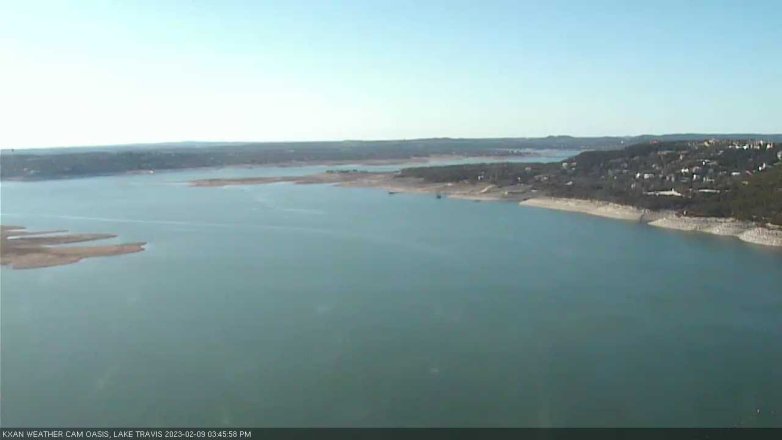 Lake Travis webcam, February 9, 2023 3:45 PM CT