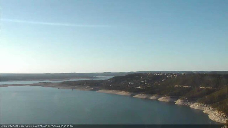 Lake Travis webcam, February 9, 2023 5:00 PM CT