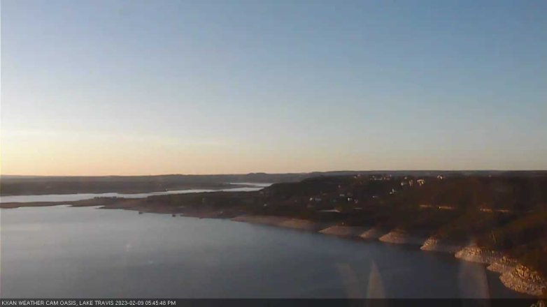 Lake Travis webcam, February 9, 2023 5:45 PM CT