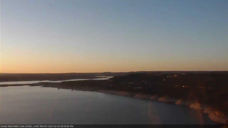 Lake Travis webcam, February 9, 2023 6:00 PM CT