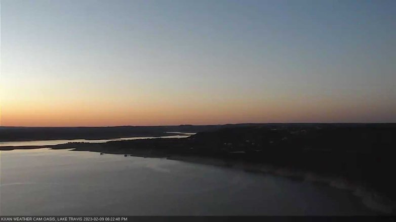Lake Travis webcam, February 9, 2023 6:25 PM CT