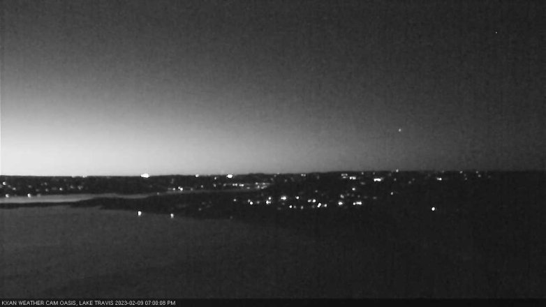 Lake Travis webcam, February 9, 2023 7:00 PM CT