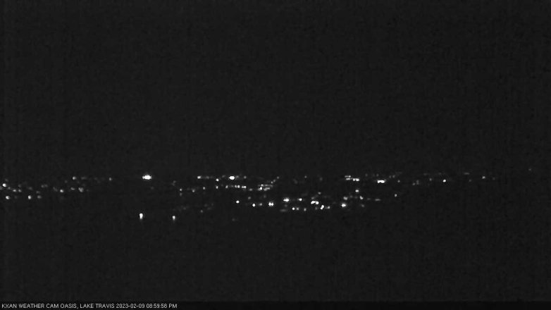 Lake Travis webcam, February 9, 2023 9:00 PM CT