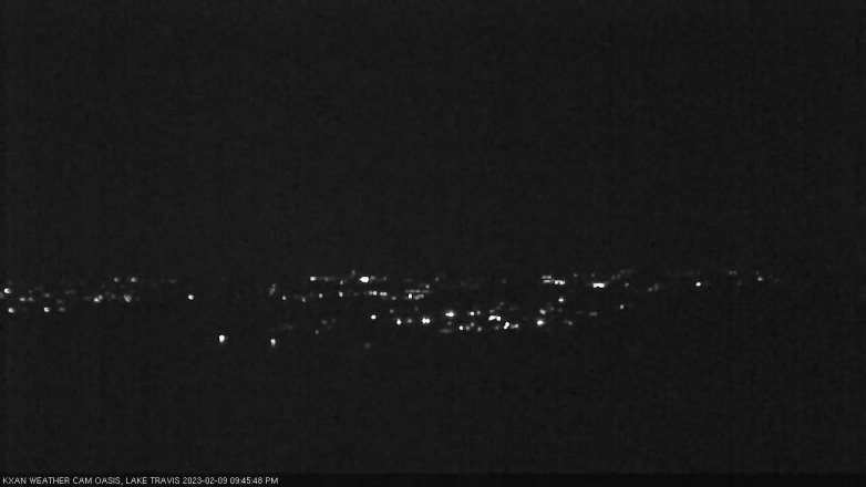 Lake Travis webcam, February 9, 2023 9:45 PM CT