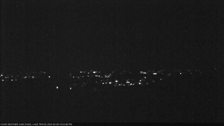 Lake Travis webcam, February 9, 2023 10:25 PM CT