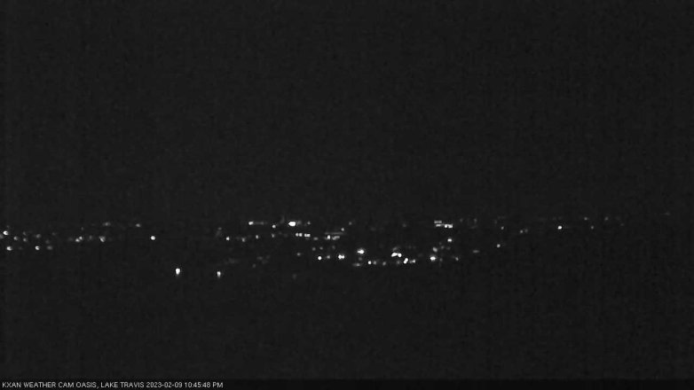 Lake Travis webcam, February 9, 2023 10:45 PM CT
