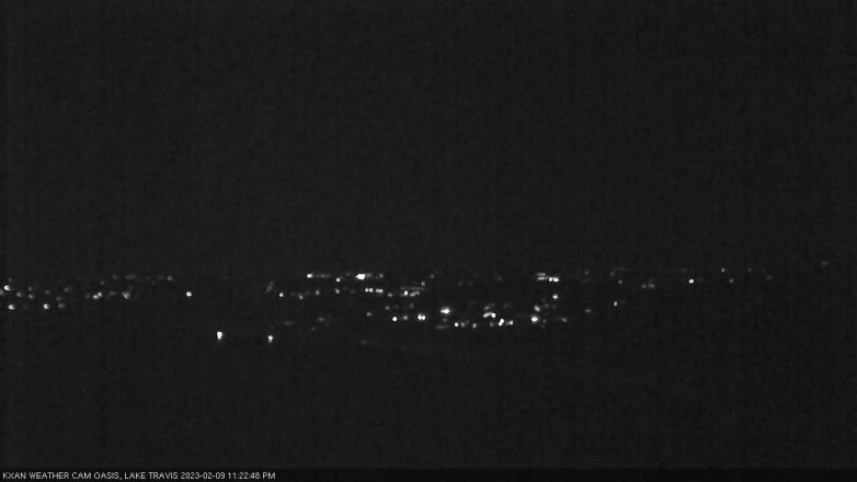 Lake Travis webcam, February 9, 2023 11:25 PM CT