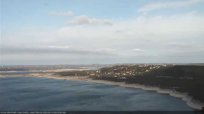 Lake Travis webcam, February 10, 2023 9:25 AM CT
