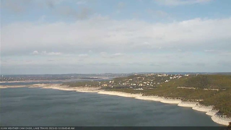 Lake Travis webcam, February 10, 2023 9:45 AM CT