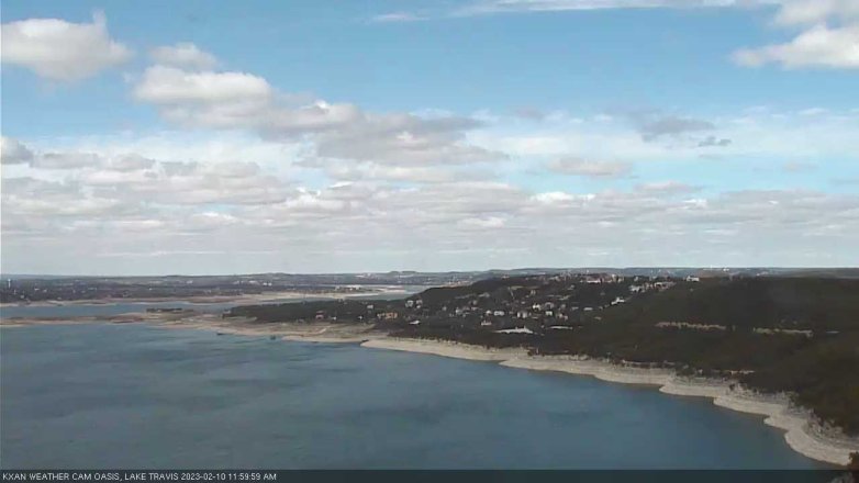 Lake Travis webcam, February 10, 2023 12:00 PM CT