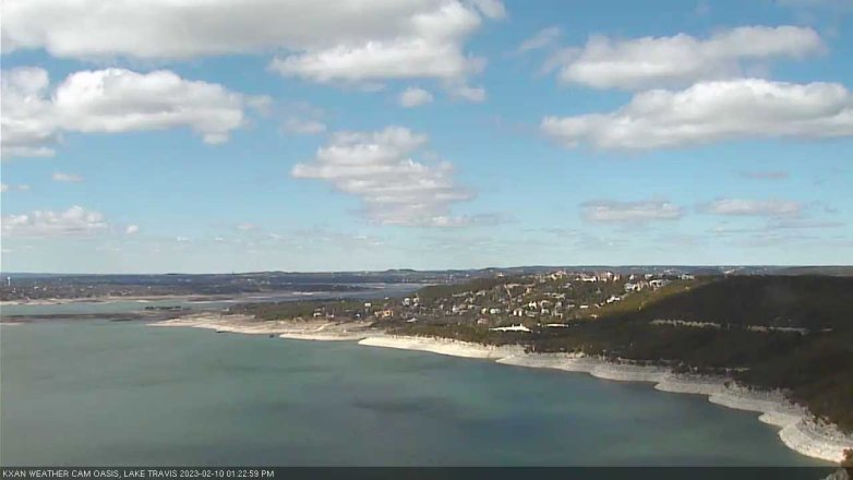 Lake Travis webcam, February 10, 2023 1:25 PM CT