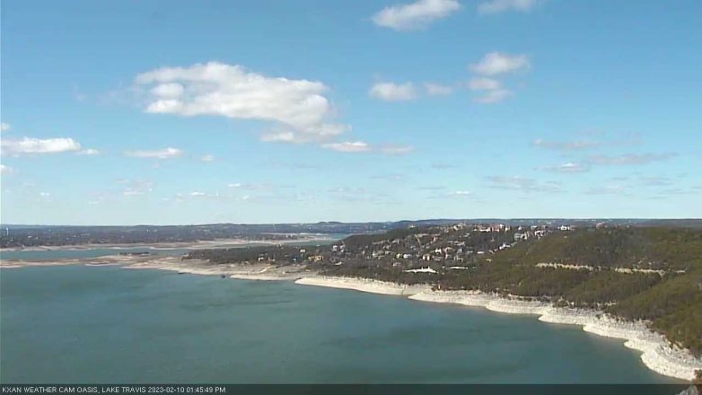 Lake Travis webcam, February 10, 2023 1:45 PM CT
