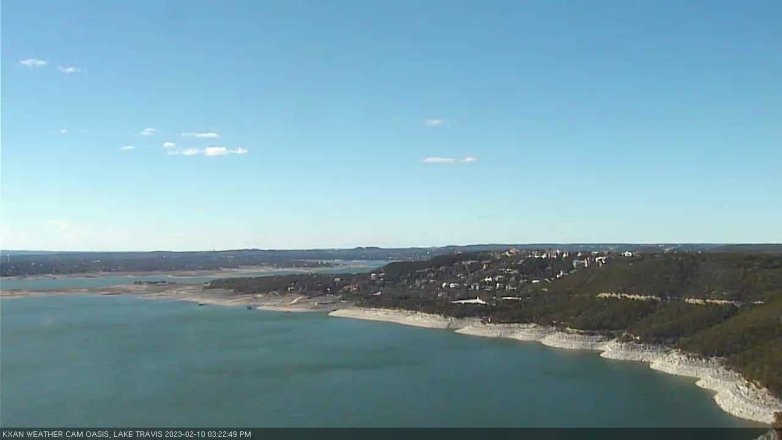Lake Travis webcam, February 10, 2023 3:25 PM CT