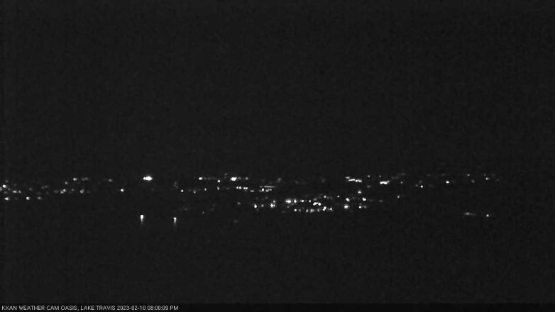 Lake Travis webcam, February 10, 2023 8:00 PM CT