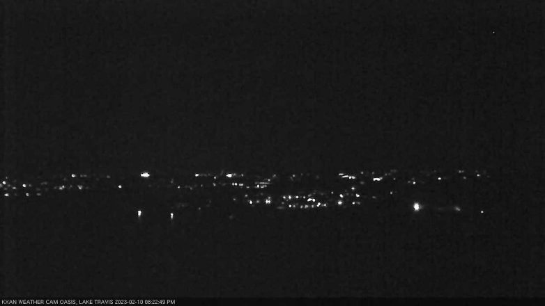 Lake Travis webcam, February 10, 2023 8:25 PM CT