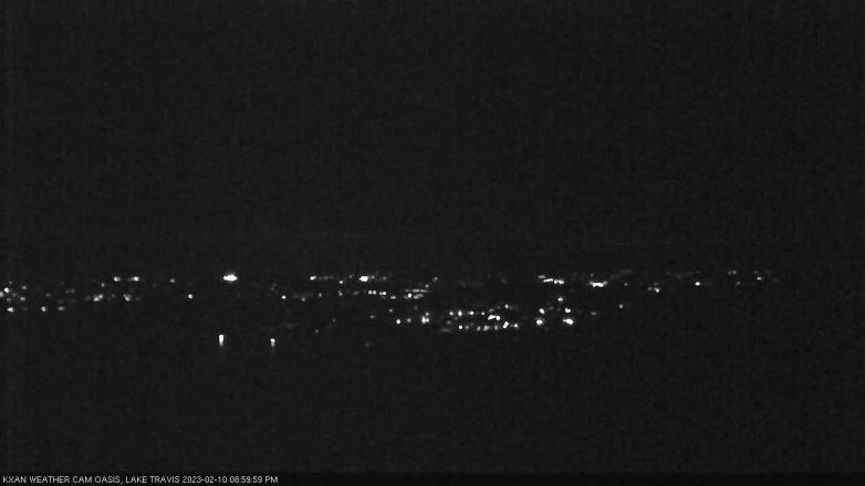 Lake Travis webcam, February 10, 2023 9:00 PM CT