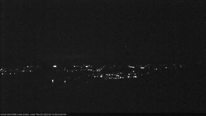 Lake Travis webcam, February 10, 2023 9:25 PM CT