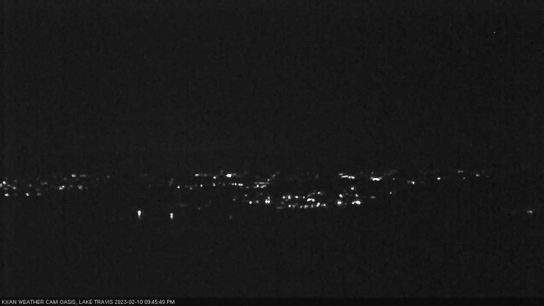 Lake Travis webcam, February 10, 2023 9:45 PM CT