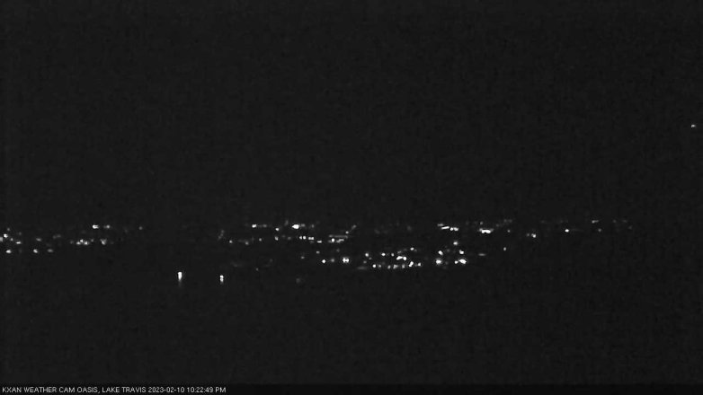 Lake Travis webcam, February 10, 2023 10:25 PM CT