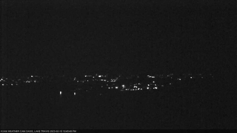 Lake Travis webcam, February 10, 2023 10:45 PM CT