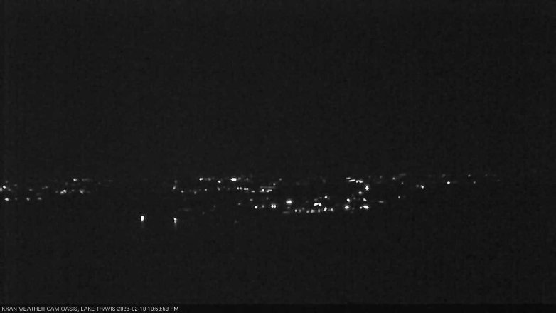 Lake Travis webcam, February 10, 2023 11:00 PM CT