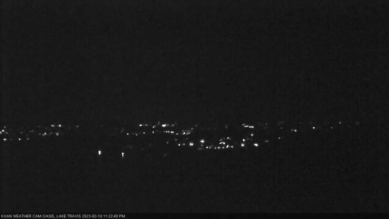 Lake Travis webcam, February 10, 2023 11:25 PM CT