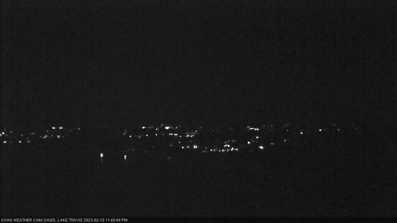 Lake Travis webcam, February 10, 2023 11:45 PM CT