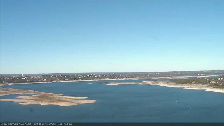 Lake Travis webcam, February 11, 2023 9:25 AM CT
