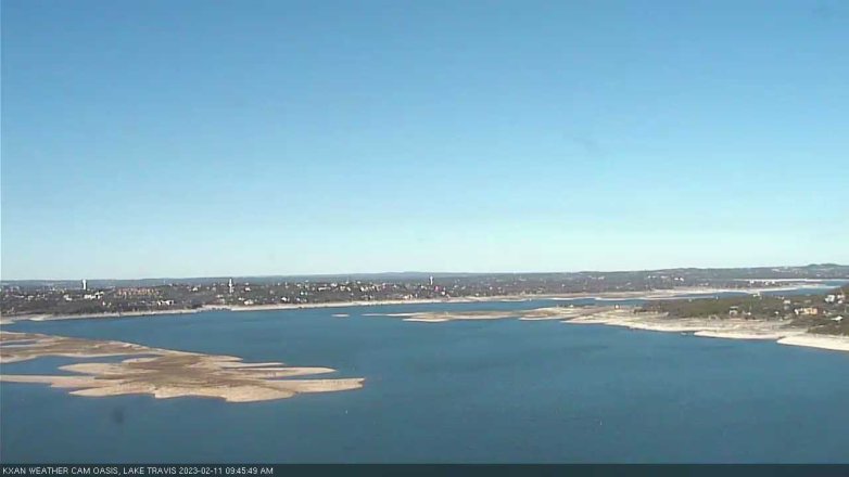 Lake Travis webcam, February 11, 2023 9:45 AM CT