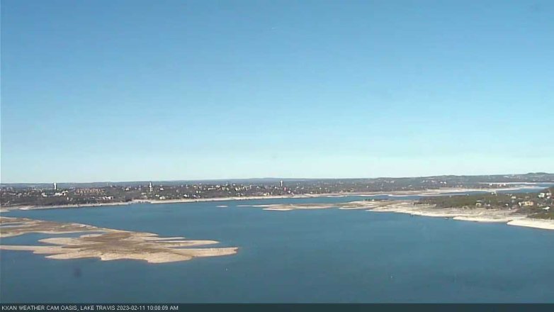 Lake Travis webcam, February 11, 2023 10:00 AM CT
