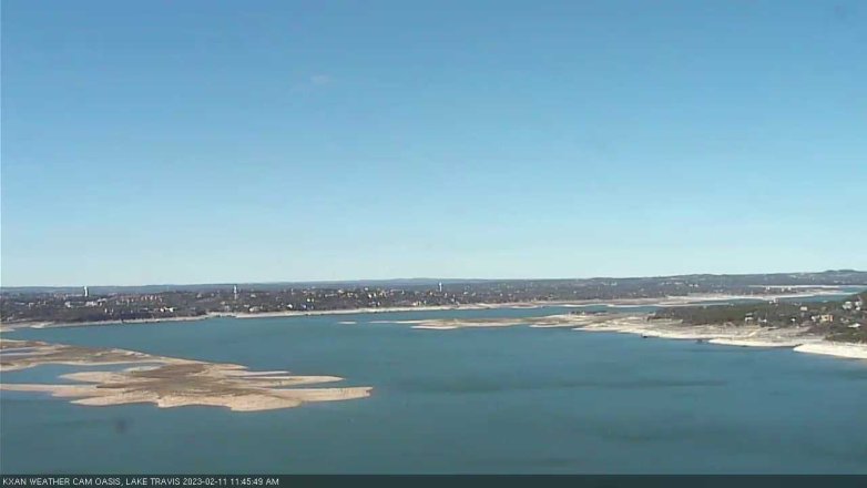 Lake Travis webcam, February 11, 2023 11:45 AM CT