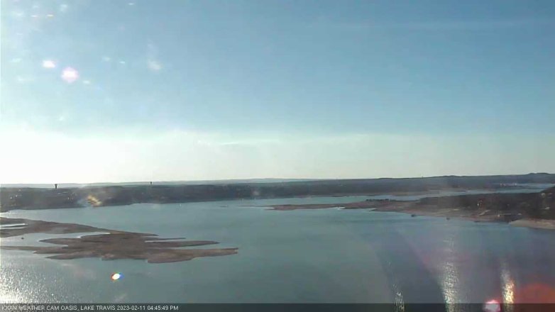 Lake Travis webcam, February 11, 2023 4:45 PM CT