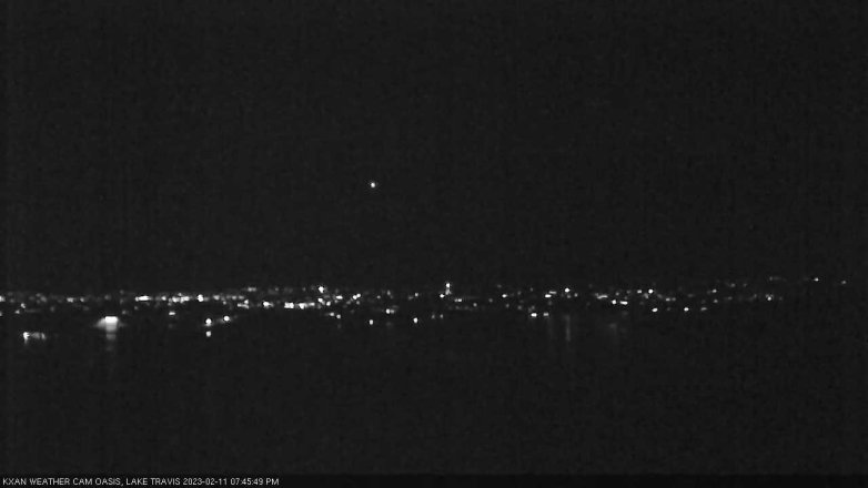 Lake Travis webcam, February 11, 2023 7:45 PM CT