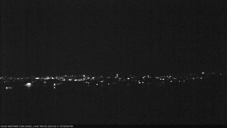 Lake Travis webcam, February 11, 2023 8:00 PM CT