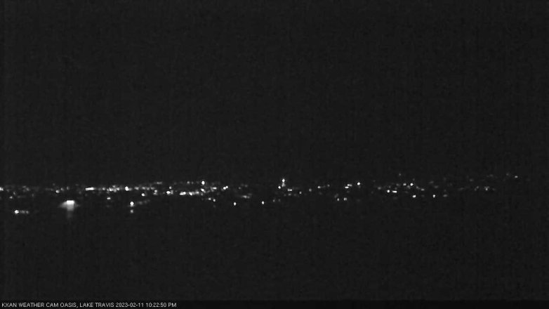 Lake Travis webcam, February 11, 2023 10:25 PM CT
