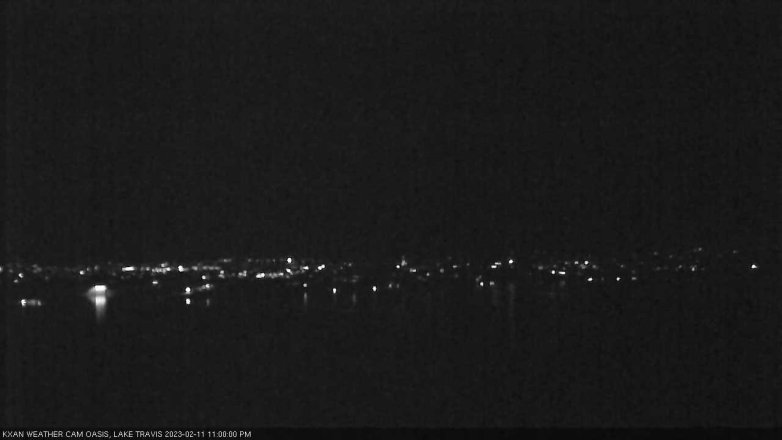 Lake Travis webcam, February 11, 2023 11:00 PM CT