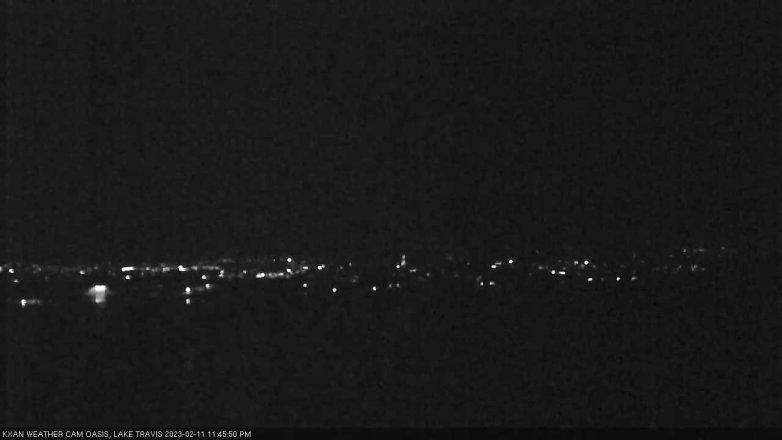 Lake Travis webcam, February 11, 2023 11:45 PM CT