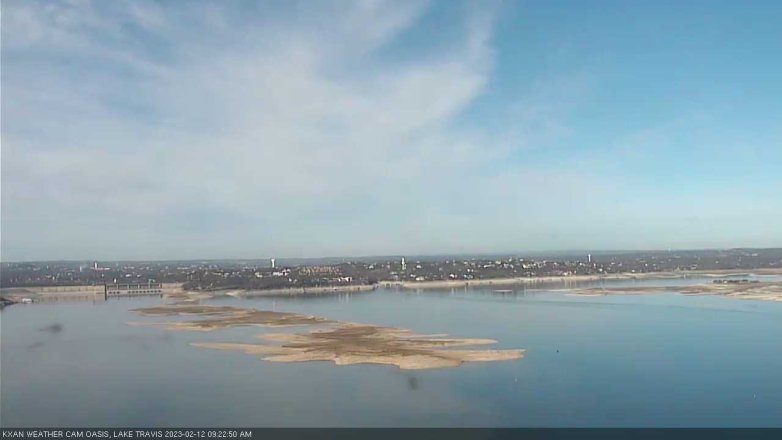Lake Travis webcam, February 12, 2023 9:25 AM CT