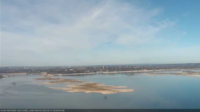 Lake Travis webcam, February 12, 2023 9:45 AM CT