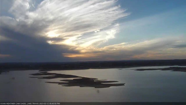 Lake Travis webcam, February 12, 2023 5:45 PM CT
