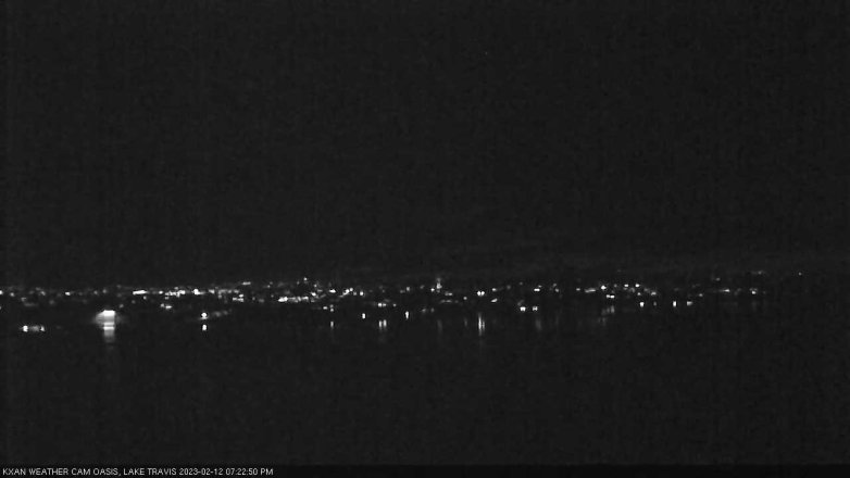 Lake Travis webcam, February 12, 2023 7:25 PM CT