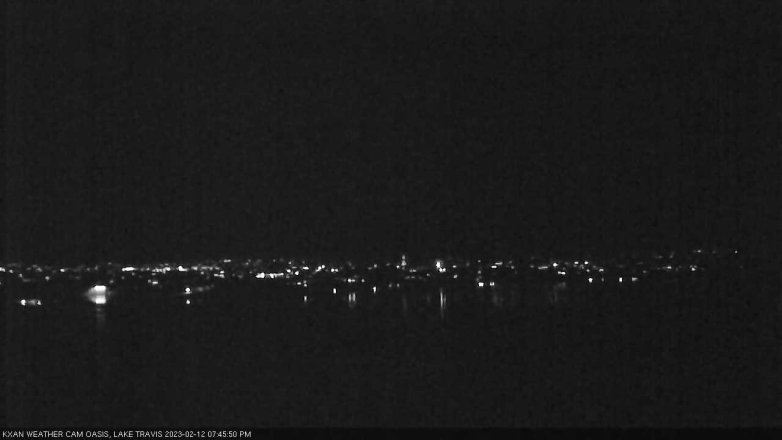 Lake Travis webcam, February 12, 2023 7:45 PM CT
