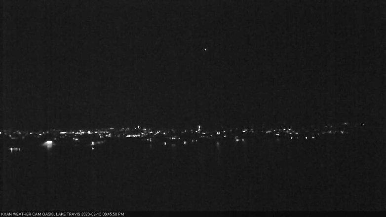 Lake Travis webcam, February 12, 2023 8:45 PM CT