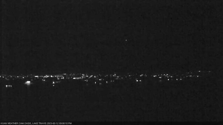 Lake Travis webcam, February 12, 2023 9:00 PM CT